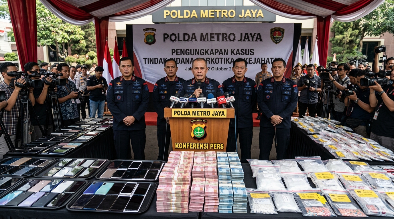 Komitmen Asta Cita: Polda Metro Jaya Gulung Jaringan Judi Online Hot51 hingga Peredaran Narkoba Skala Besar